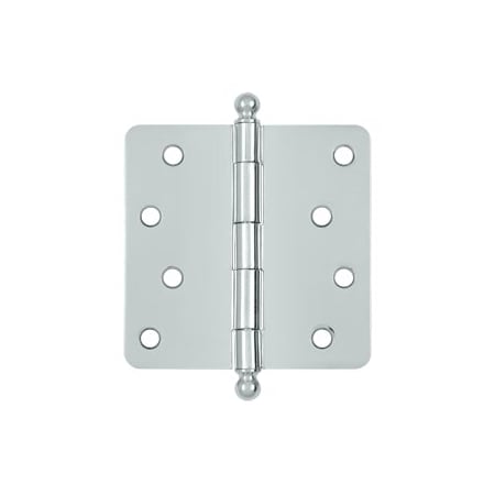 Deltana S44R426-BT 1/4 Radius Ball Tip Door Hinge Polished Chrome, 10PK S44R426-BT-XCP10